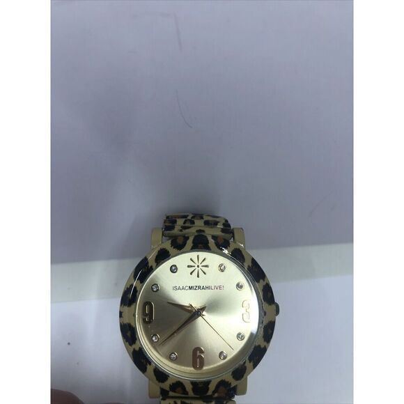 Isaac Mizrahi Watch Women 38mm Leopard Print Stretch Band. Needs Battery - Picture 3 of 14
